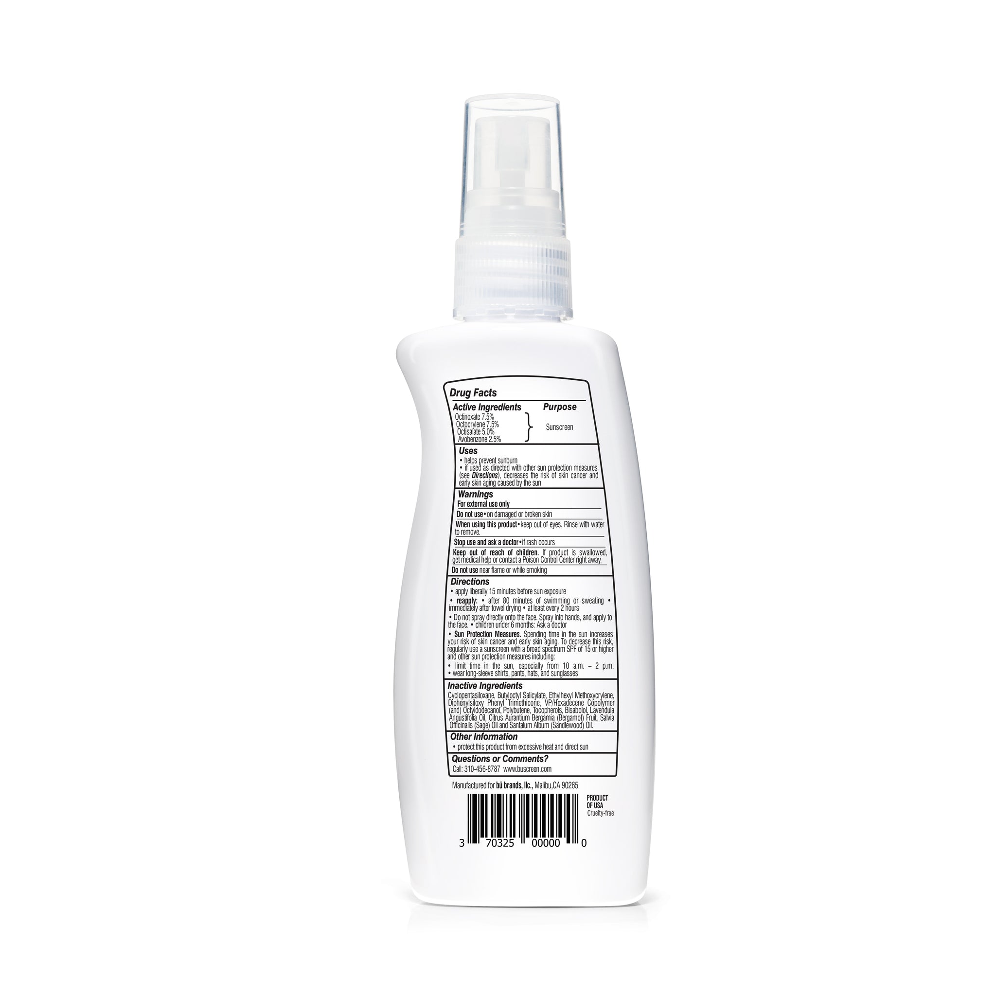 Bu SPF 30 Ultrafine WOWmist Sunscreen - White Sage